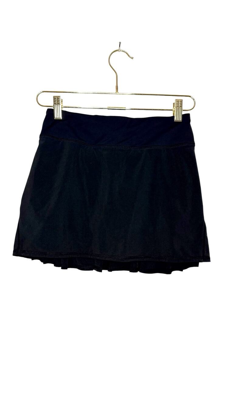 Lululemon‎ Pace Setter Skirt Women 2 Black Activewear Pickleball Golf